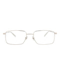 Montblanc Mens Square/Rectangle Silver Silver Transparent Fashion Designer Eyewear