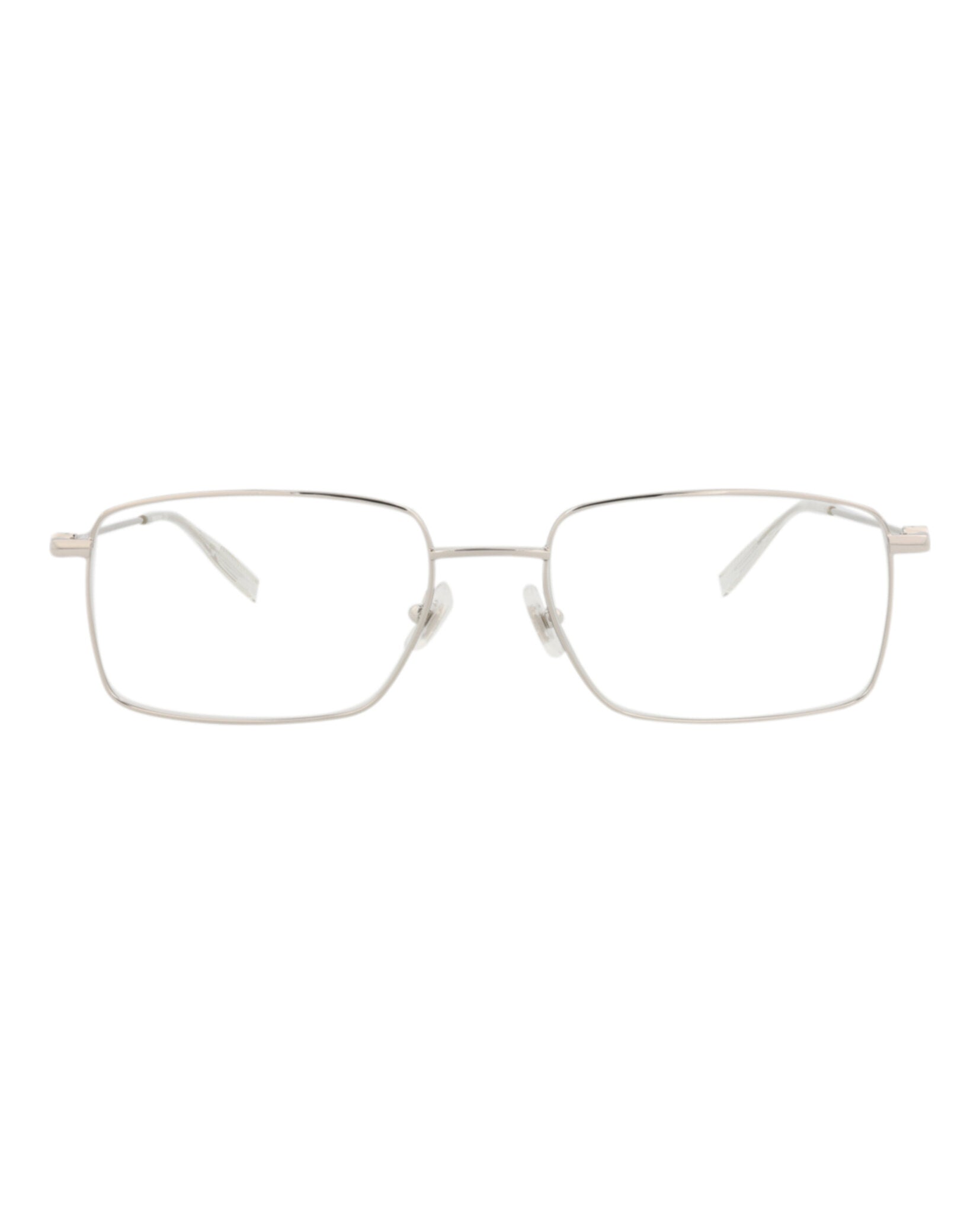 Montblanc Mens Square/Rectangle Silver Silver Transparent Fashion Designer Eyewear