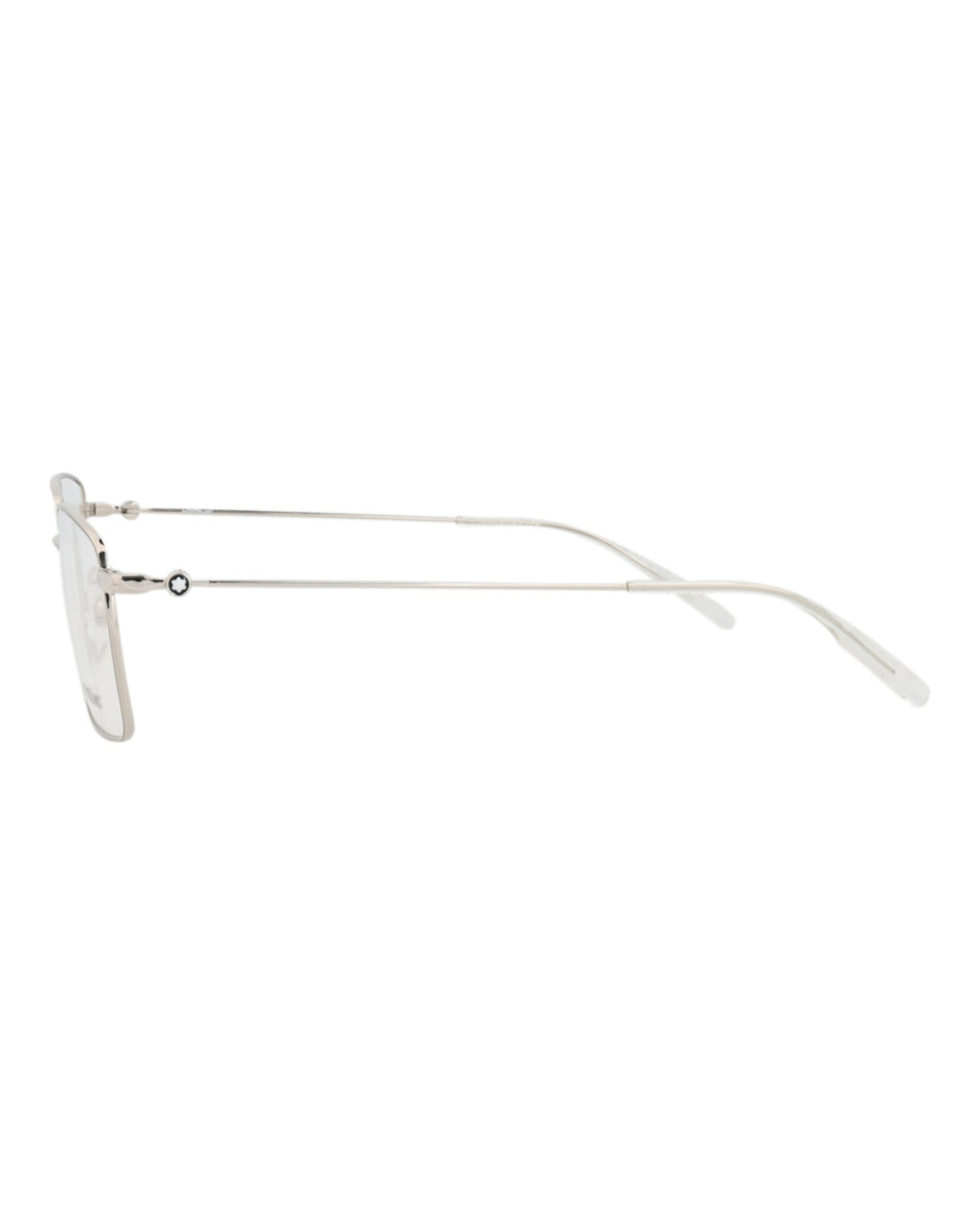 Montblanc Mens Square/Rectangle Silver Silver Transparent Fashion Designer Eyewear