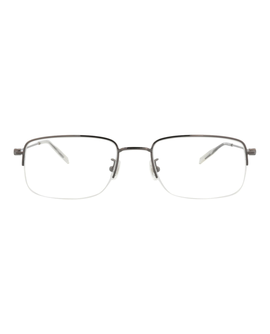 Montblanc Mens Square/Rectangle Ruthenium Ruthenium Transparent Fashion Designer Eyewear