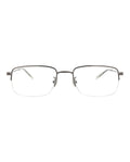 Montblanc Mens Square/Rectangle Ruthenium Ruthenium Transparent Fashion Designer Eyewear