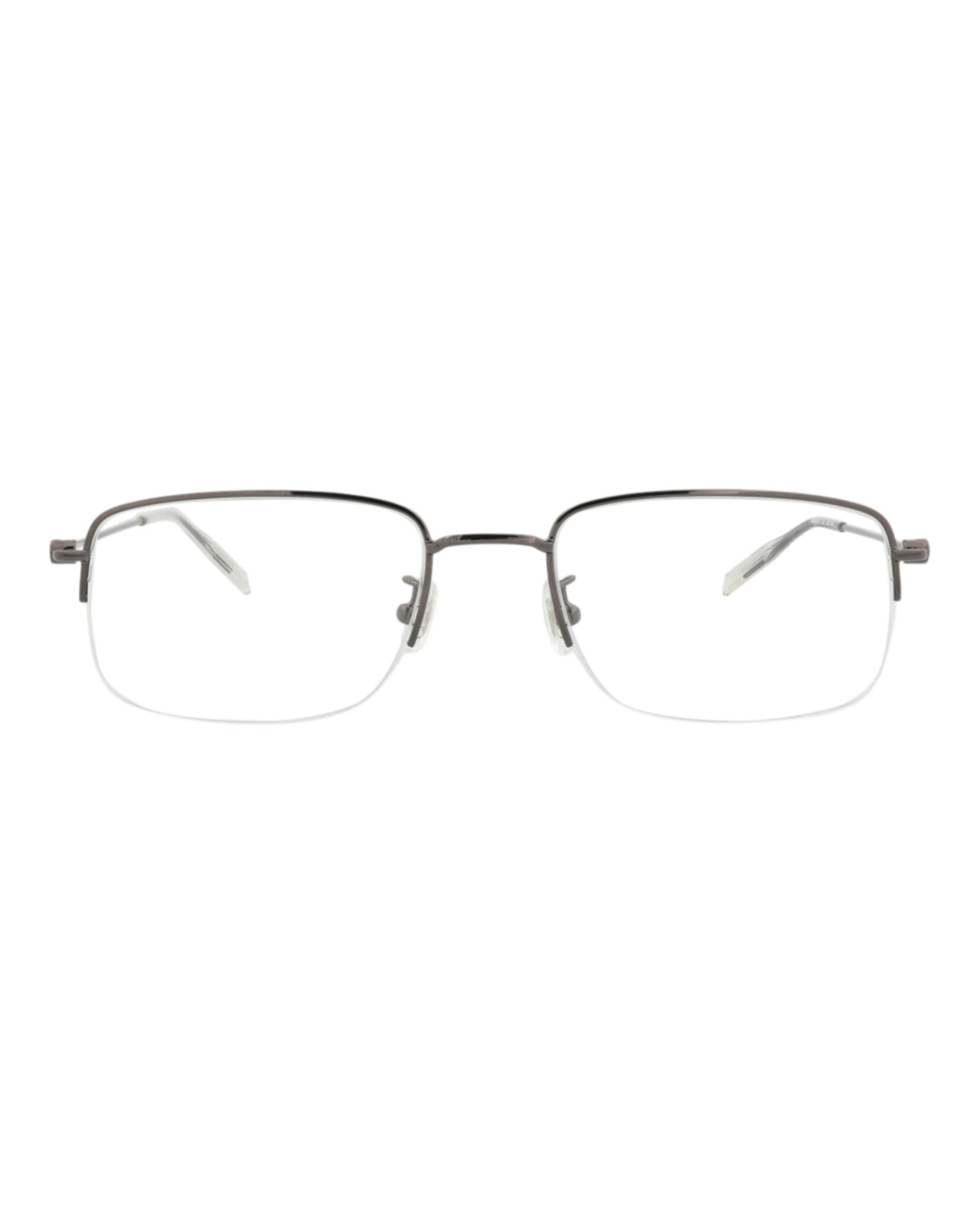 Montblanc Mens Square/Rectangle Ruthenium Ruthenium Transparent Fashion Designer Eyewear