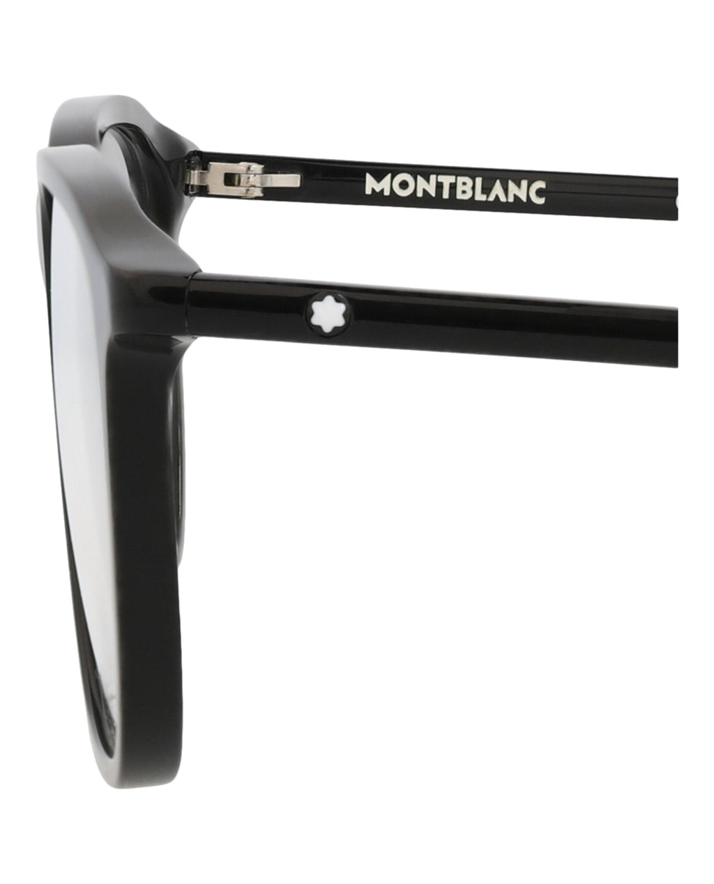 Montblanc Mens Square/Rectangle Black Black Transparent Fashion Designer Eyewear