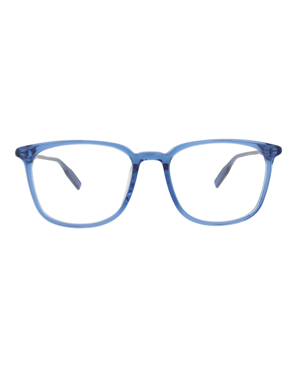Montblanc Mens Square/Rectangle Blue Blue Transparent Fashion Designer Eyewear