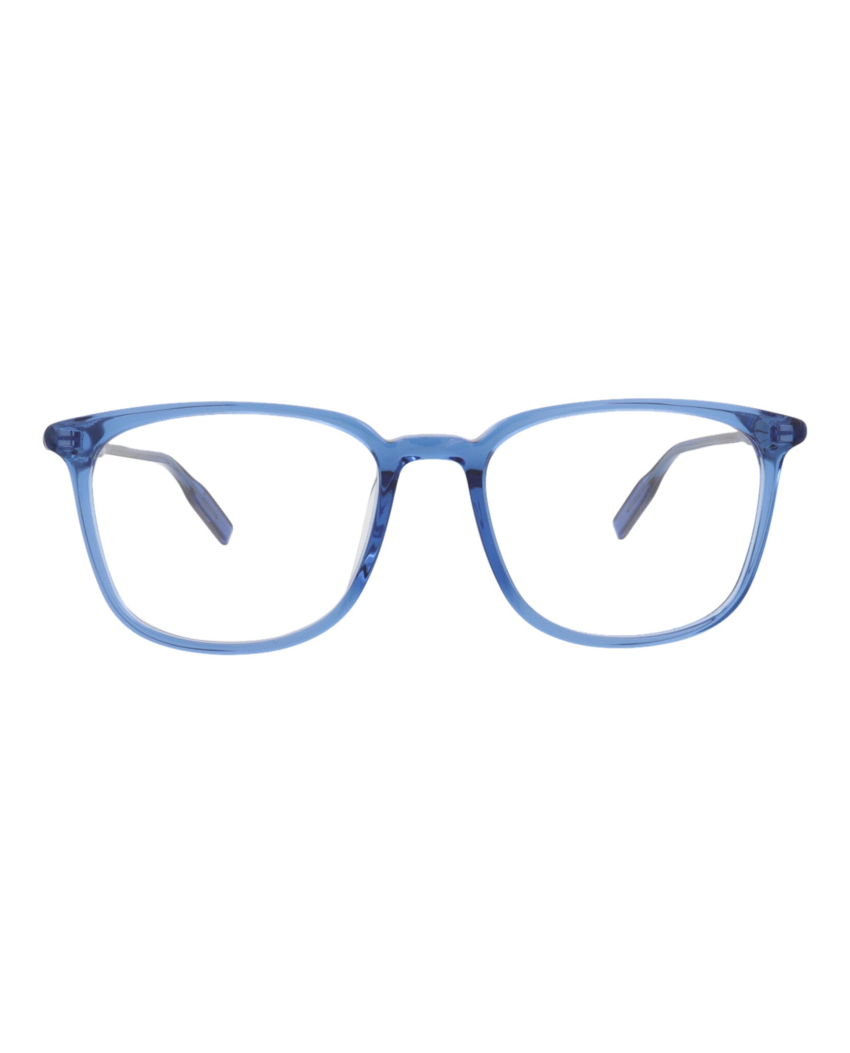 Montblanc Mens Square/Rectangle Blue Blue Transparent Fashion Designer Eyewear