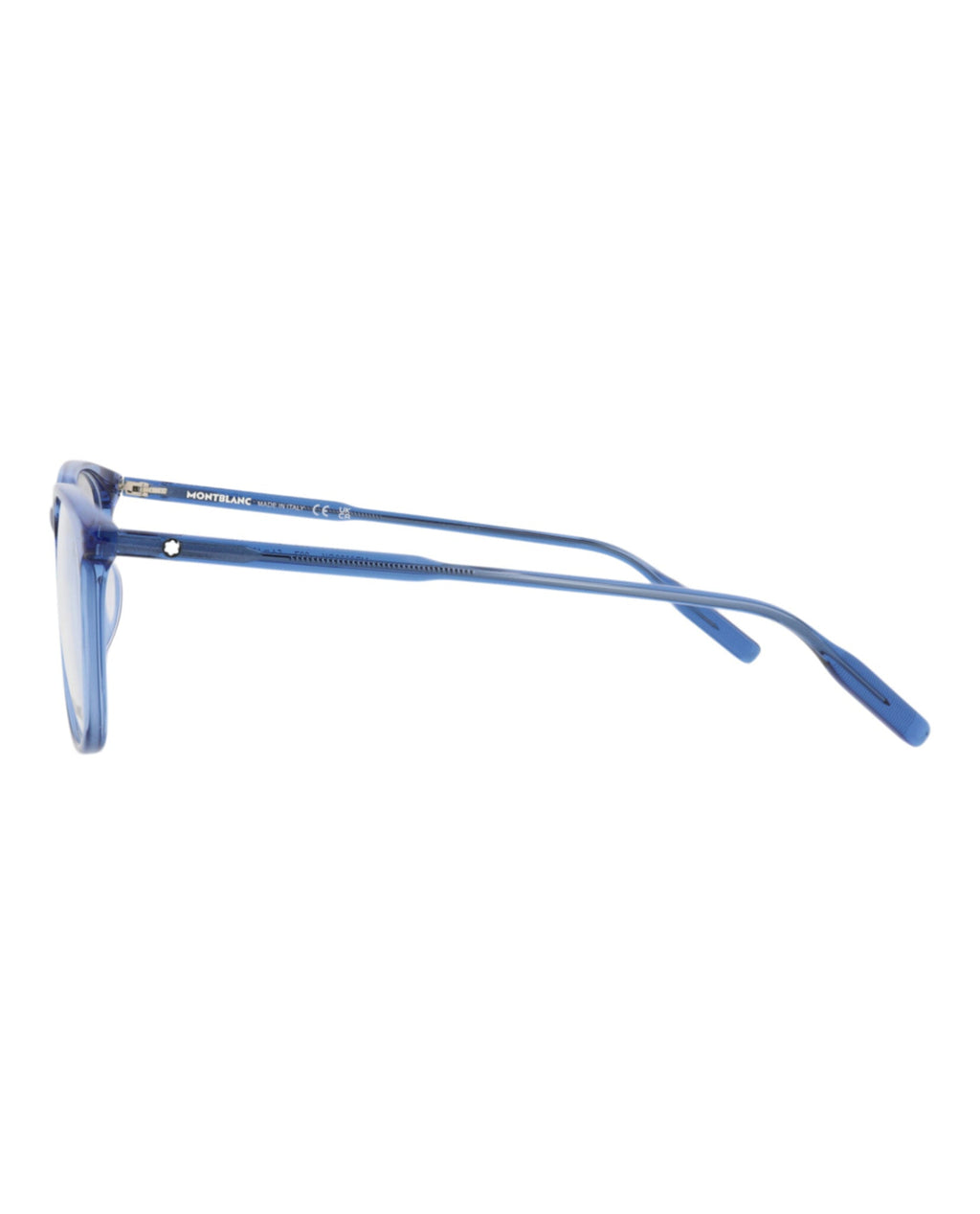 Montblanc Mens Square/Rectangle Blue Blue Transparent Fashion Designer Eyewear