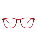 Montblanc Mens Square/Rectangle Burgundy Burgundy Transparent Fashion Designer Eyewear