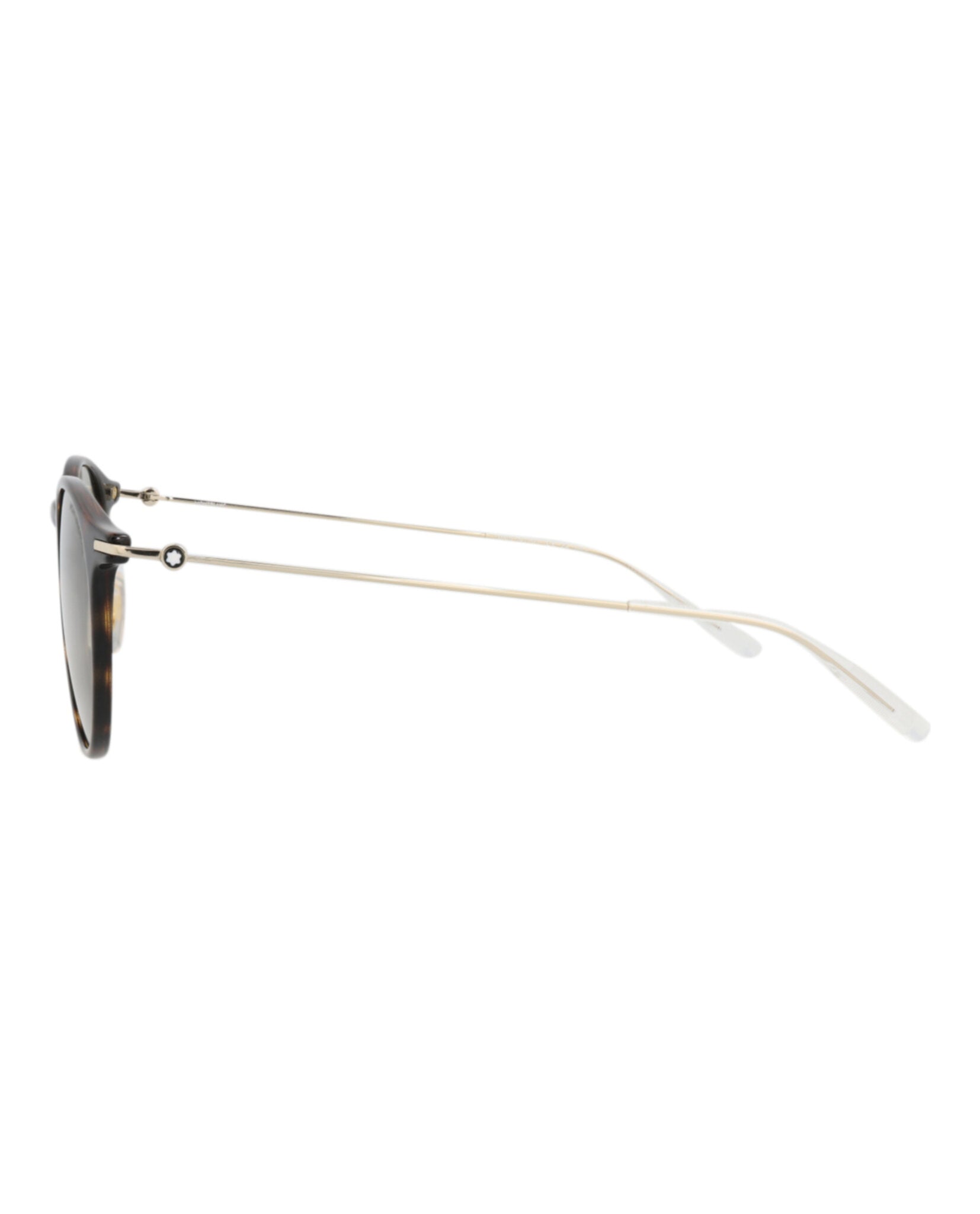 Montblanc Mens Round/Oval Havana Gold Green Fashion Designer Eyewear
