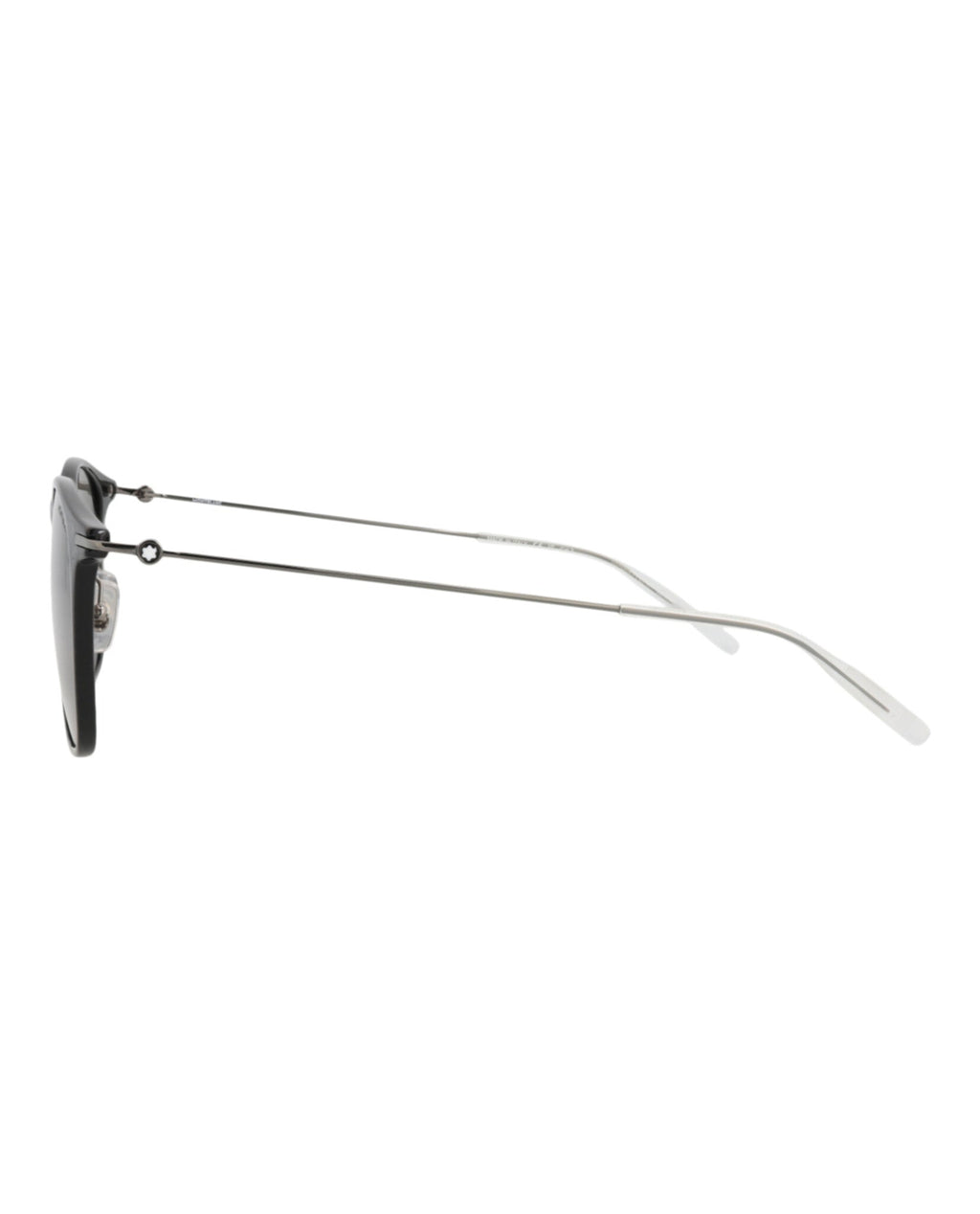Montblanc Mens Round/Oval Black Ruthenium Grey Fashion Designer Eyewear