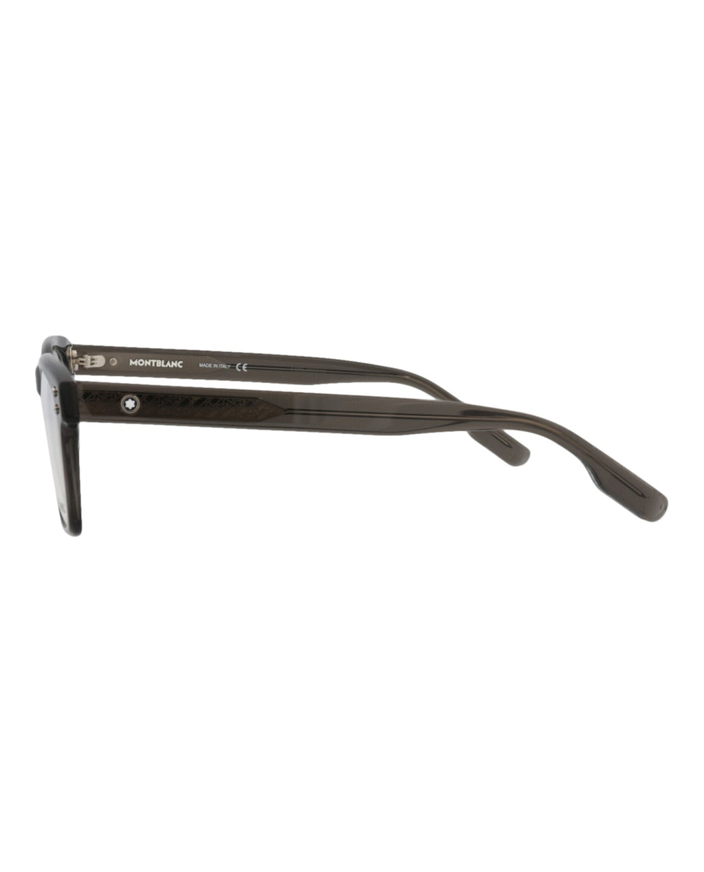 Montblanc Mens Square/Rectangle Grey Grey Transparent Fashion Designer Eyewear