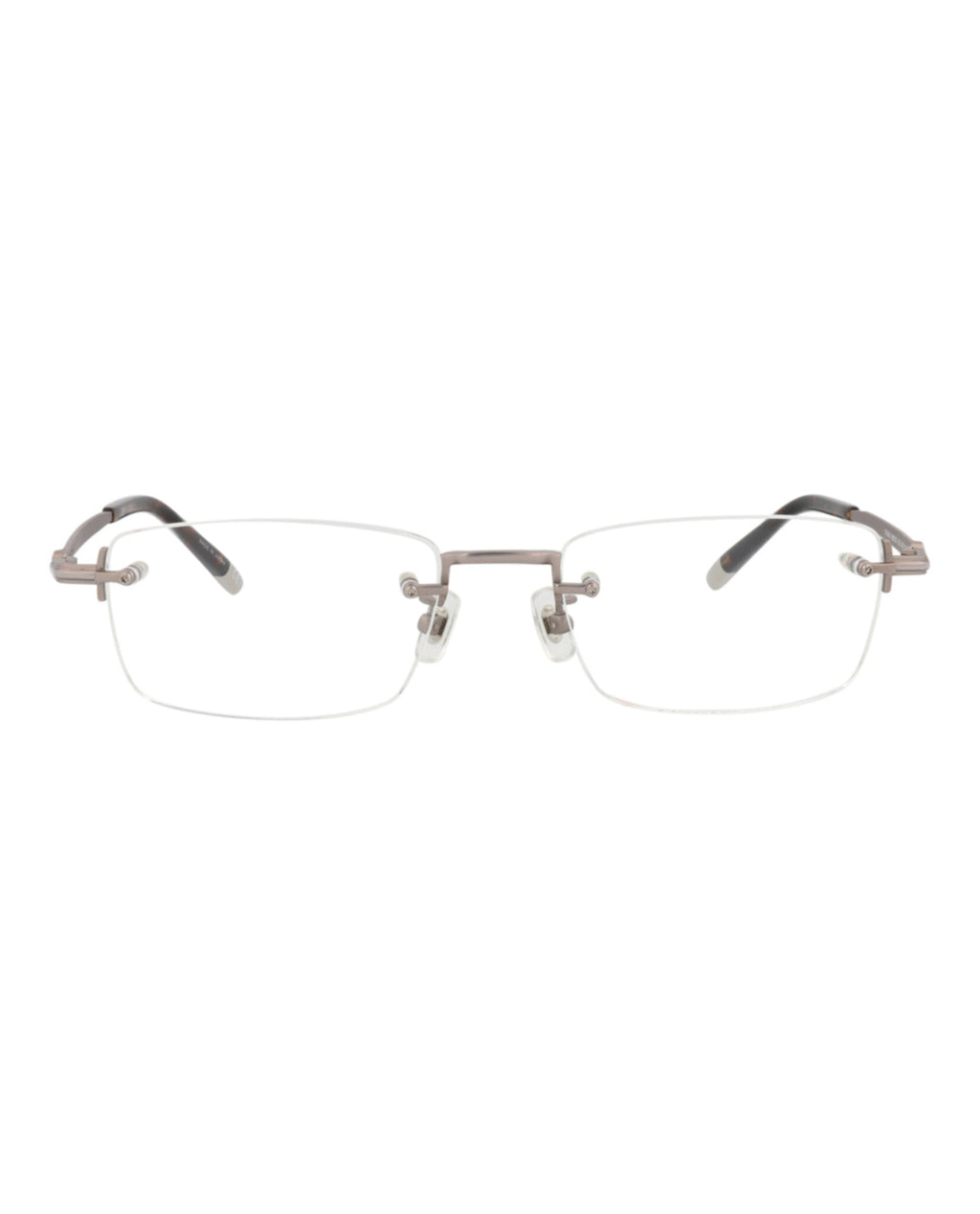 Montblanc Mens Square/Rectangle Ruthenium Ruthenium Transparent Fashion Designer Eyewear