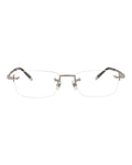 Montblanc Mens Square/Rectangle Ruthenium Ruthenium Transparent Fashion Designer Eyewear