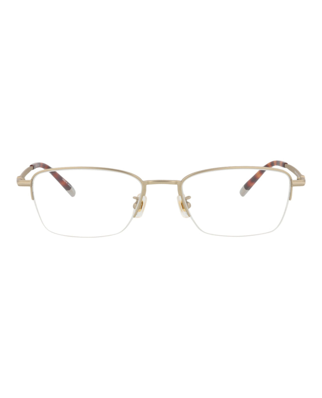 Montblanc Mens Square/Rectangle Gold Gold Transparent Fashion Designer Eyewear