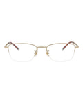 Montblanc Mens Square/Rectangle Gold Gold Transparent Fashion Designer Eyewear