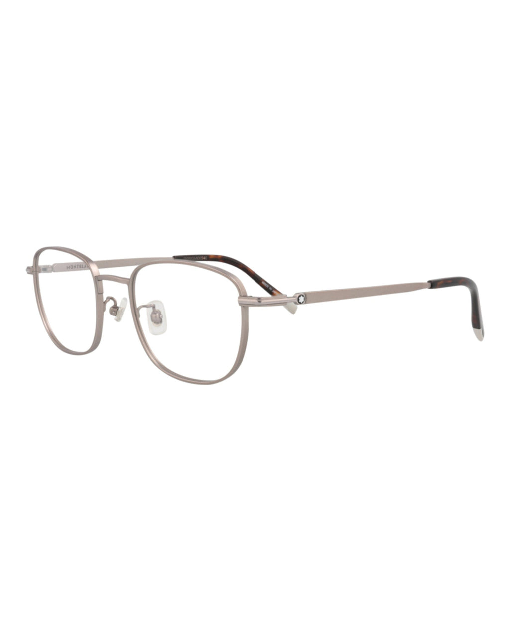 Montblanc Mens Round/Oval Ruthenium Ruthenium Transparent Fashion Designer Eyewear