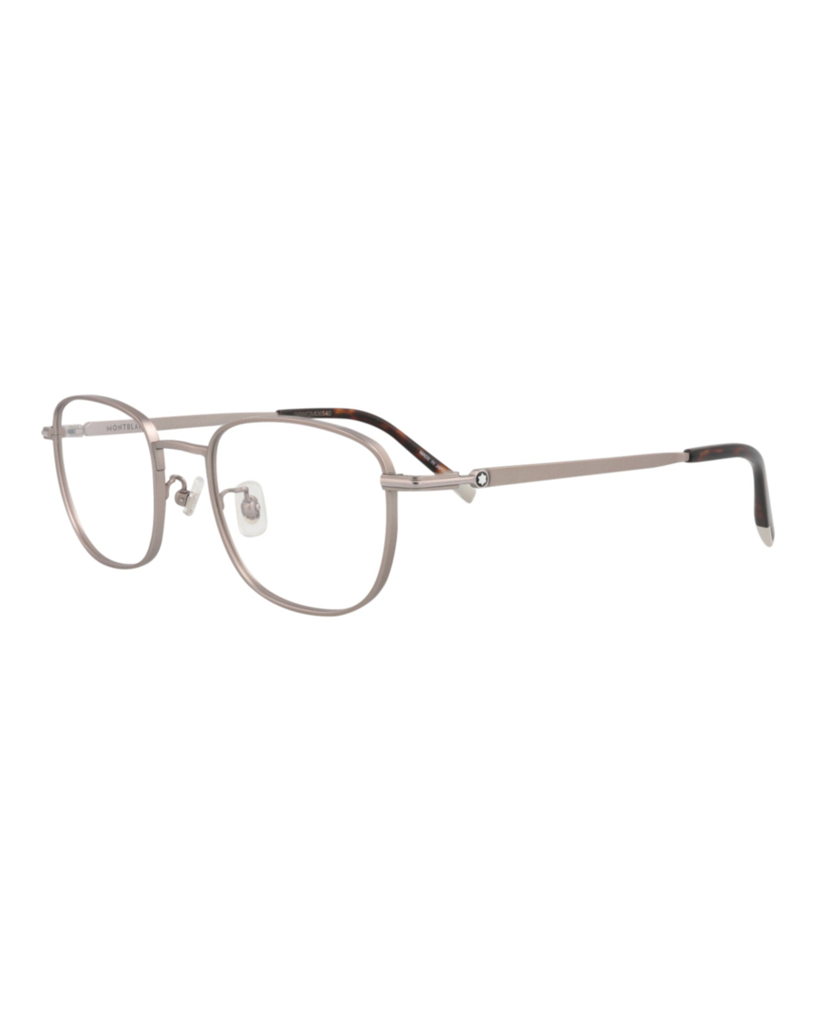 Montblanc Mens Round/Oval Ruthenium Ruthenium Transparent Fashion Designer Eyewear