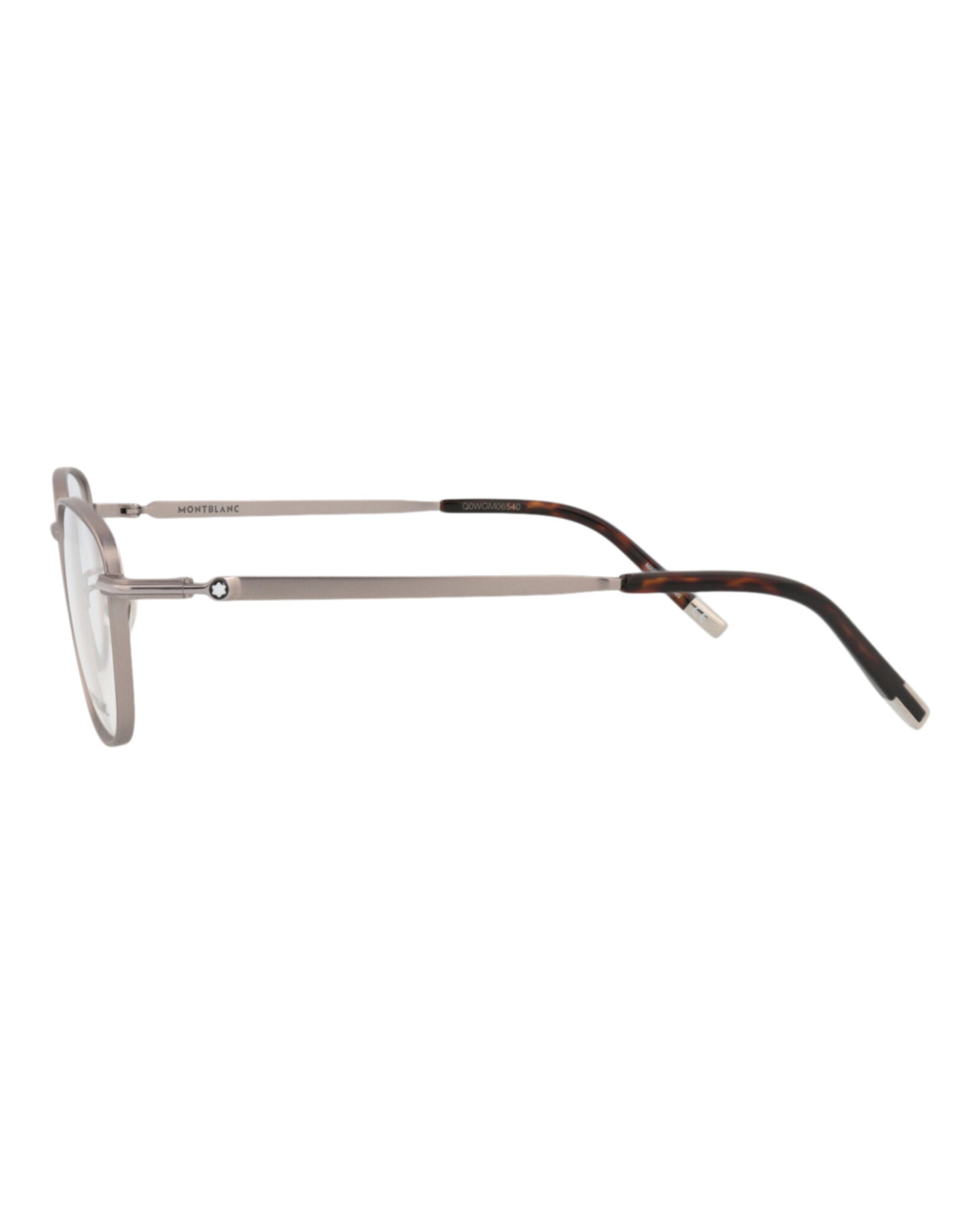 Montblanc Mens Round/Oval Ruthenium Ruthenium Transparent Fashion Designer Eyewear