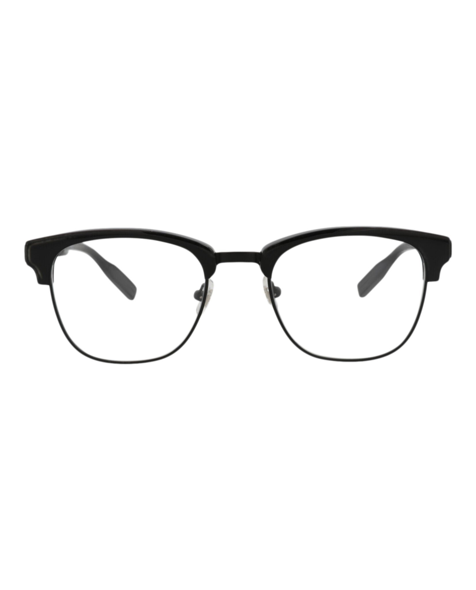 Montblanc Mens Square/Rectangle Black Black Transparent Fashion Designer Eyewear Black Black Transparent