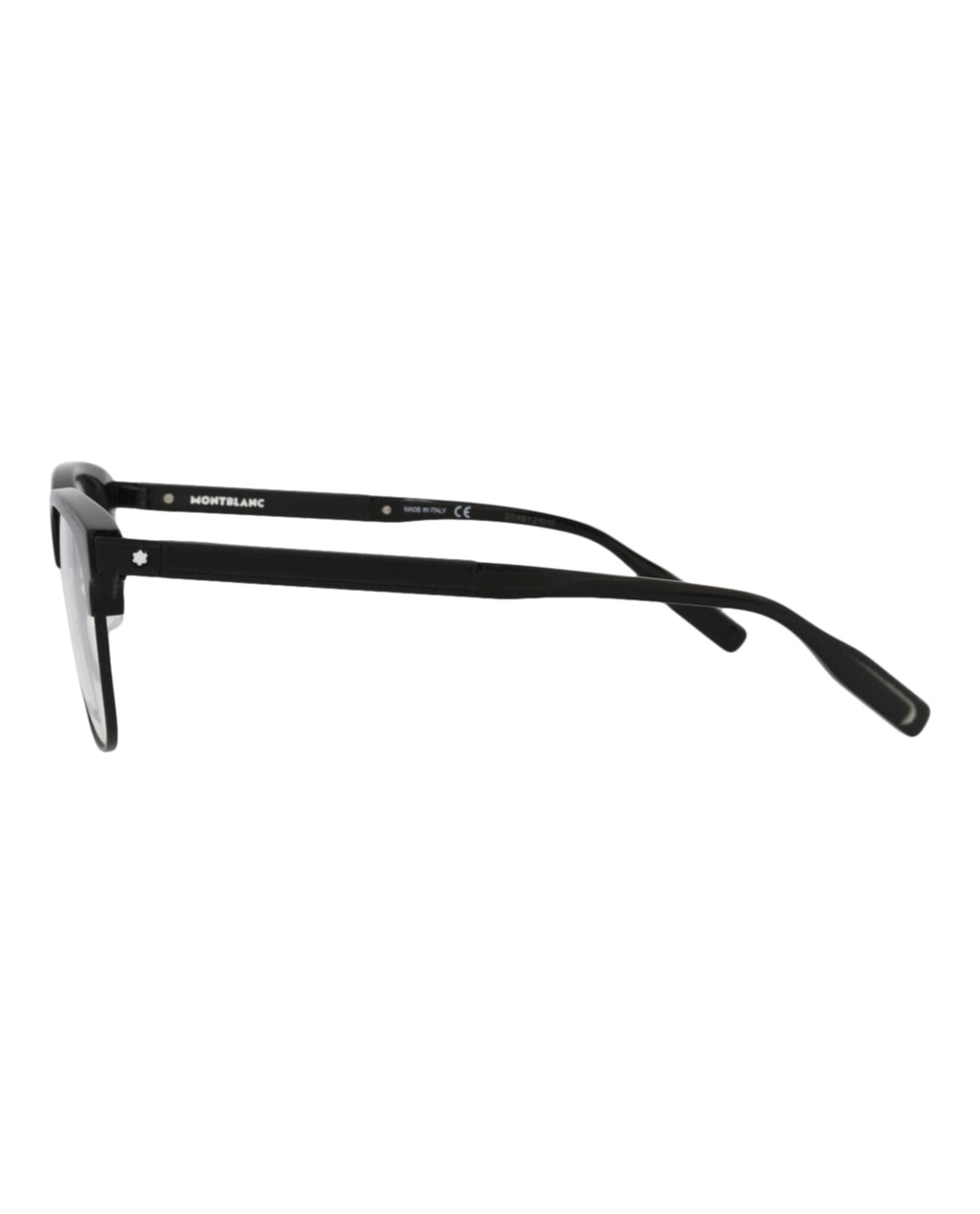 Montblanc Mens Square/Rectangle Black Black Transparent Fashion Designer Eyewear