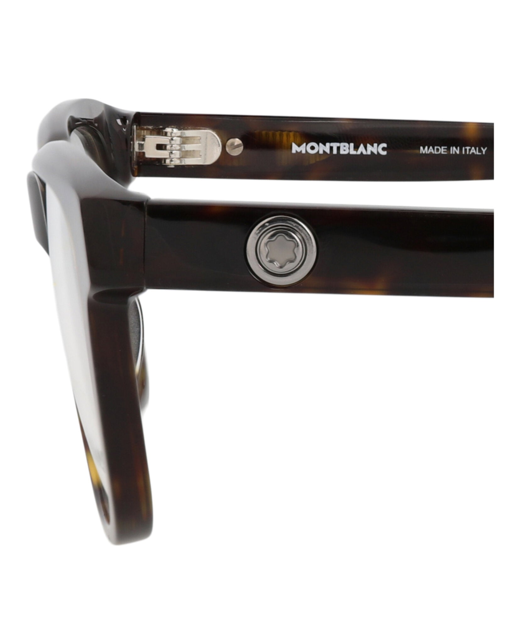 Montblanc Mens Square/Rectangle Havana Havana Transparent Fashion Designer Eyewear