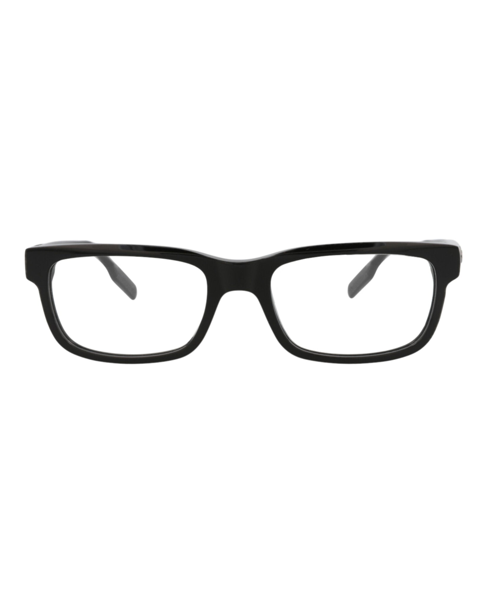 Montblanc Mens Square/Rectangle Black Black Transparent Fashion Designer Eyewear Black Black Transparent