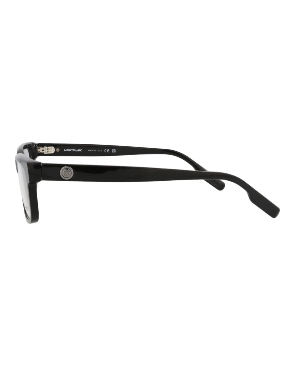 Montblanc Mens Square/Rectangle Black Black Transparent Fashion Designer Eyewear