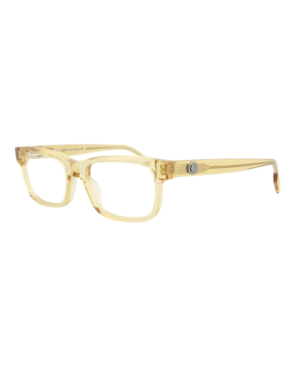 Montblanc Mens Square/Rectangle Orange Orange Transparent Fashion Designer Eyewear