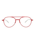 Montblanc Mens Aviator Red Silver Transparent Fashion Designer Eyewear
