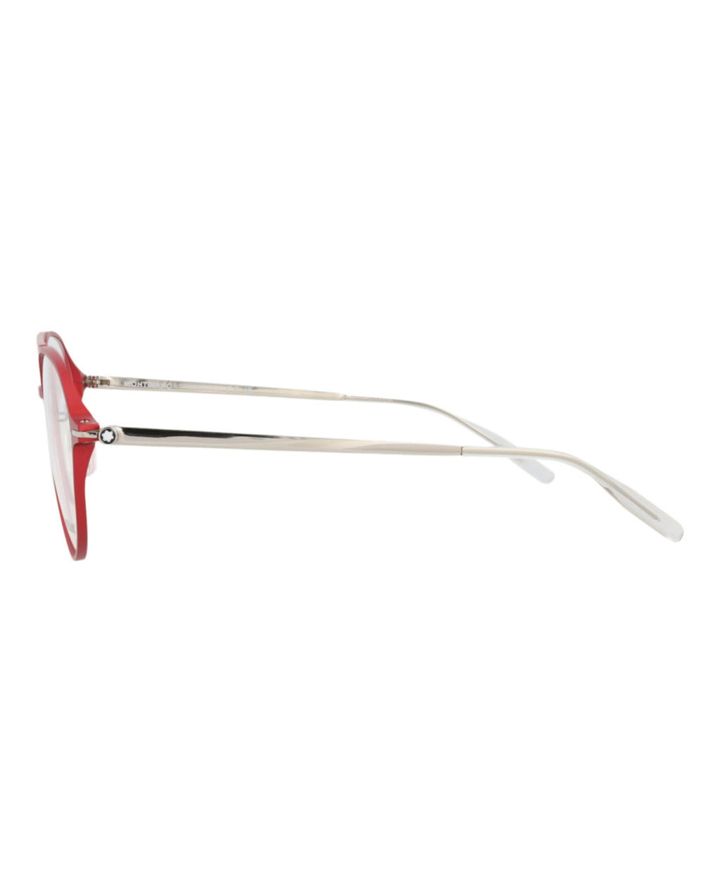 Montblanc Mens Aviator Red Silver Transparent Fashion Designer Eyewear