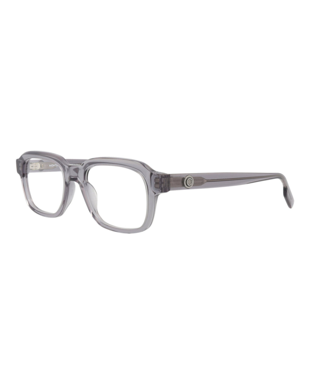 Montblanc Mens Square/Rectangle Grey Grey Transparent Fashion Designer Eyewear