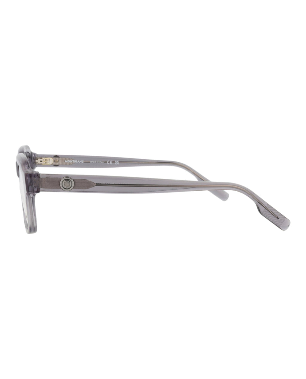Montblanc Mens Square/Rectangle Grey Grey Transparent Fashion Designer Eyewear