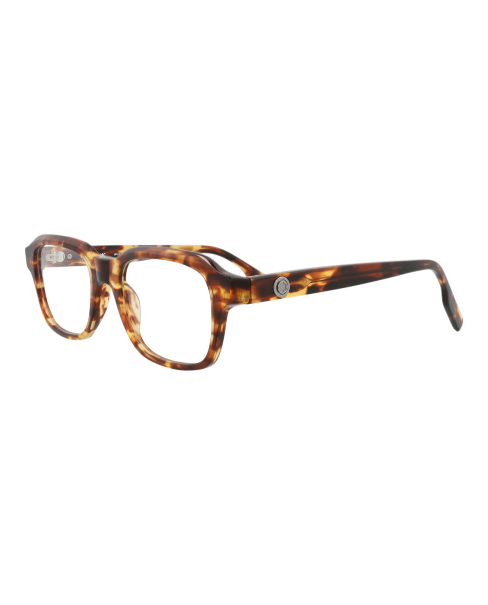 Montblanc Mens Square/Rectangle Havana Havana Transparent Fashion Designer Eyewear