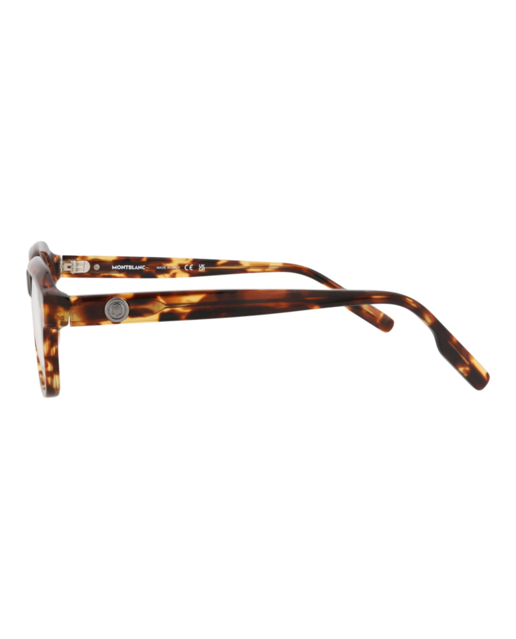 Montblanc Mens Square/Rectangle Havana Havana Transparent Fashion Designer Eyewear