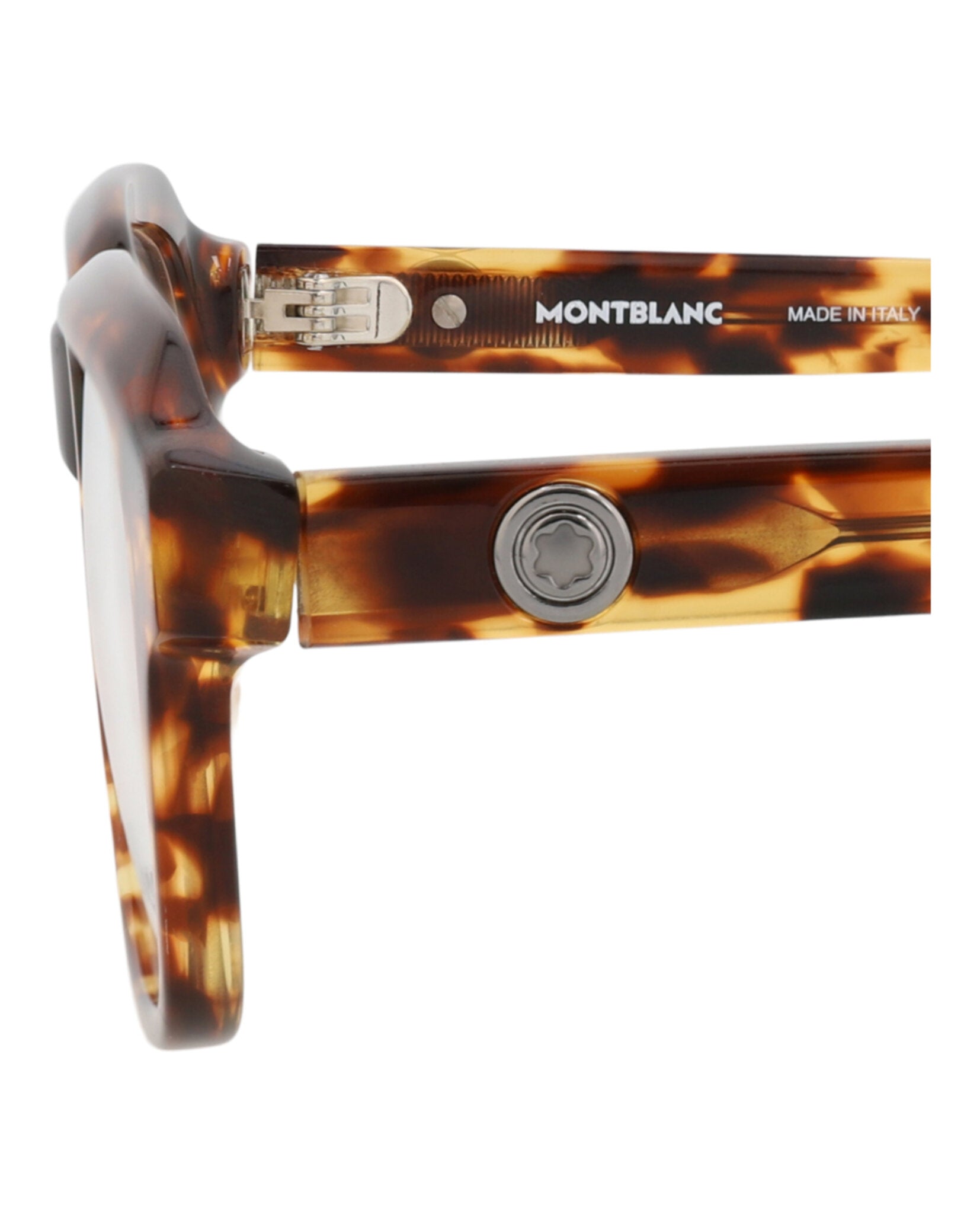 Montblanc Mens Square/Rectangle Havana Havana Transparent Fashion Designer Eyewear