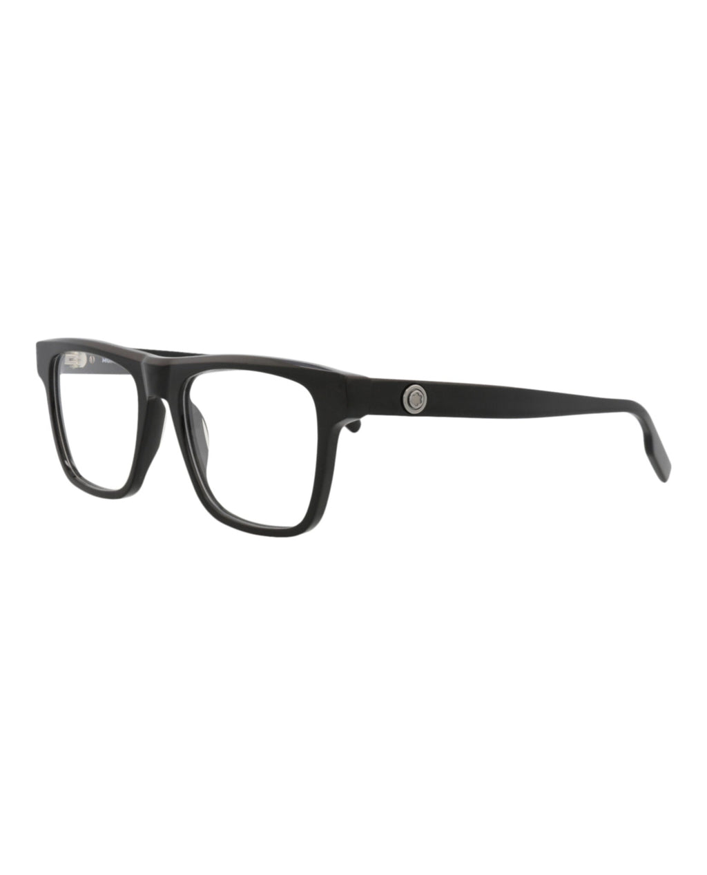 Montblanc Mens Square/Rectangle Black Black Transparent Fashion Designer Eyewear