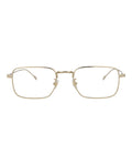 Montblanc Mens Square/Rectangle Gold Gold Transparent Fashion Designer Eyewear