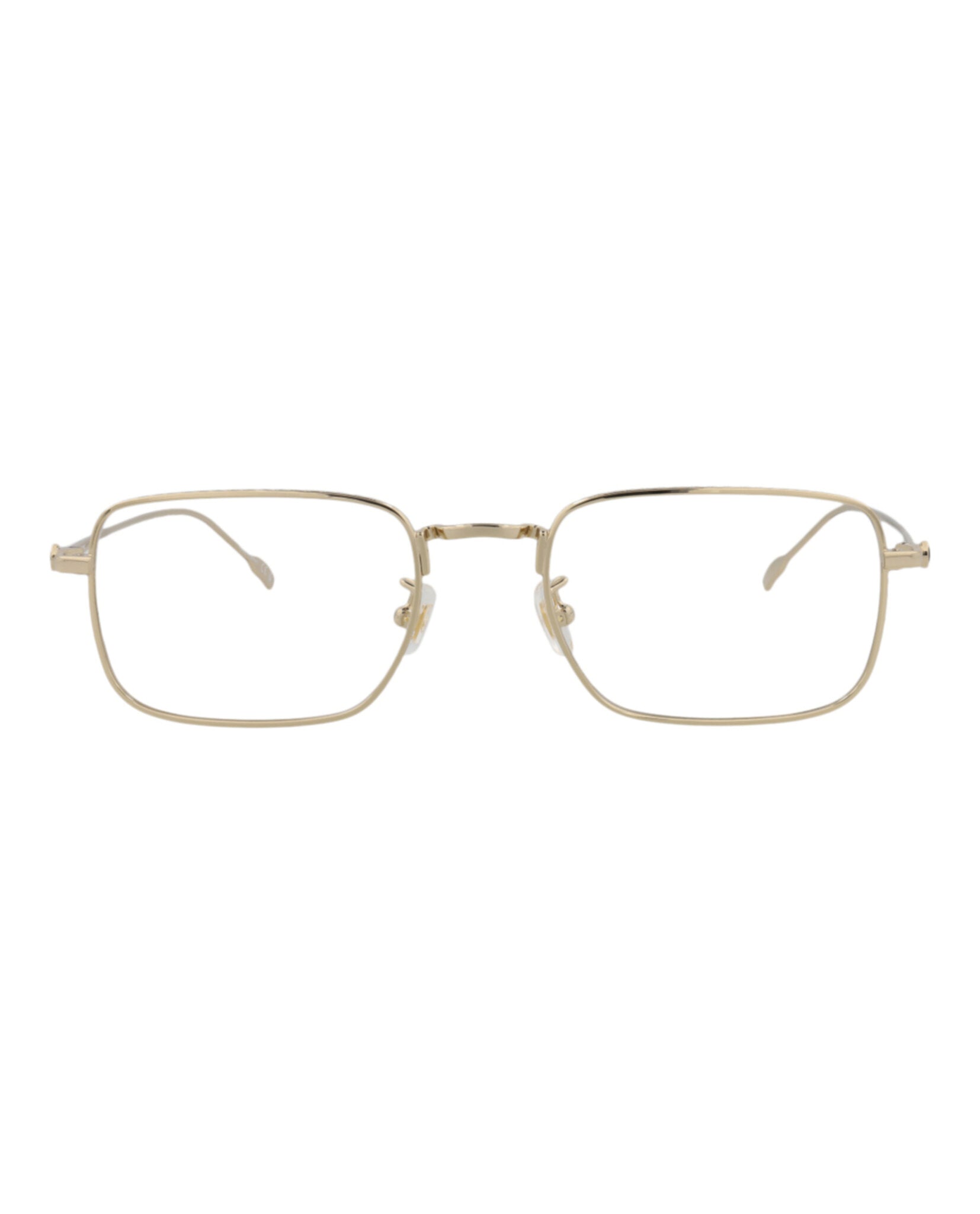 Montblanc Mens Square/Rectangle Gold Gold Transparent Fashion Designer Eyewear