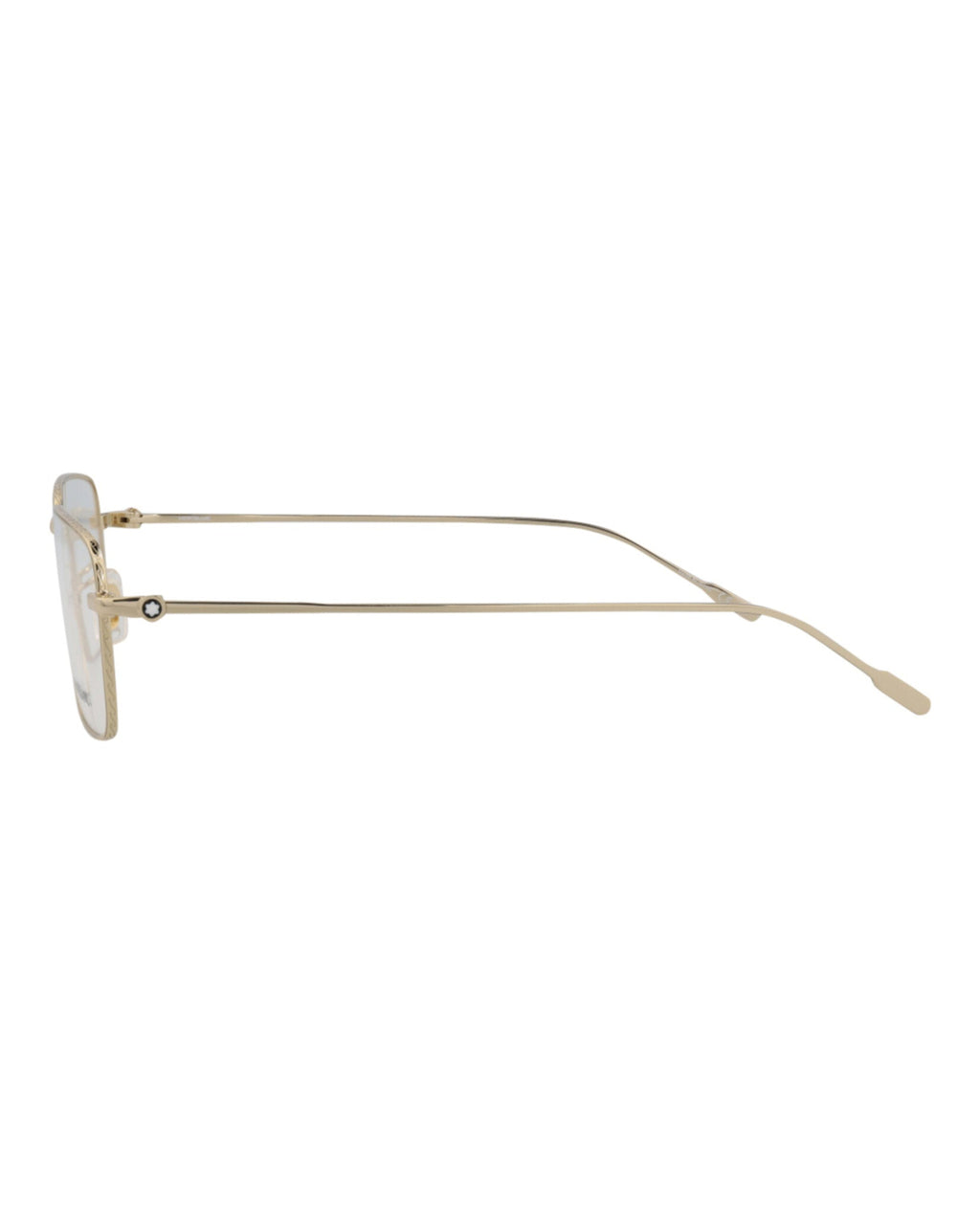 Montblanc Mens Square/Rectangle Gold Gold Transparent Fashion Designer Eyewear
