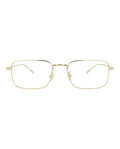 Montblanc Mens Square/Rectangle Gold Gold Transparent Fashion Designer Eyewear