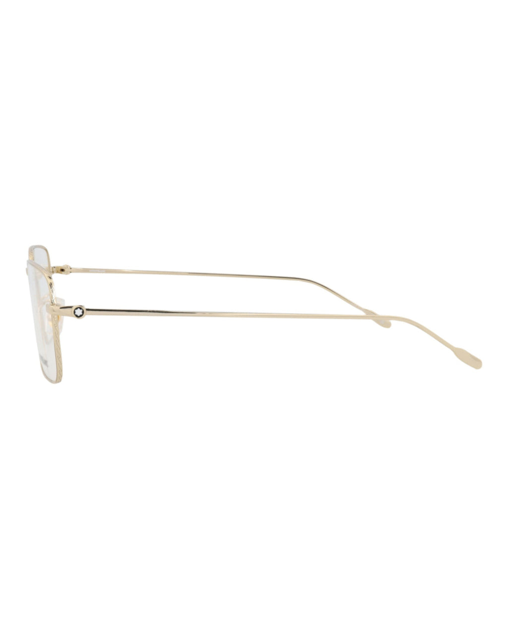 Montblanc Mens Square/Rectangle Gold Gold Transparent Fashion Designer Eyewear