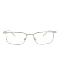 Montblanc Mens Square/Rectangle Silver Silver Transparent Fashion Designer Eyewear