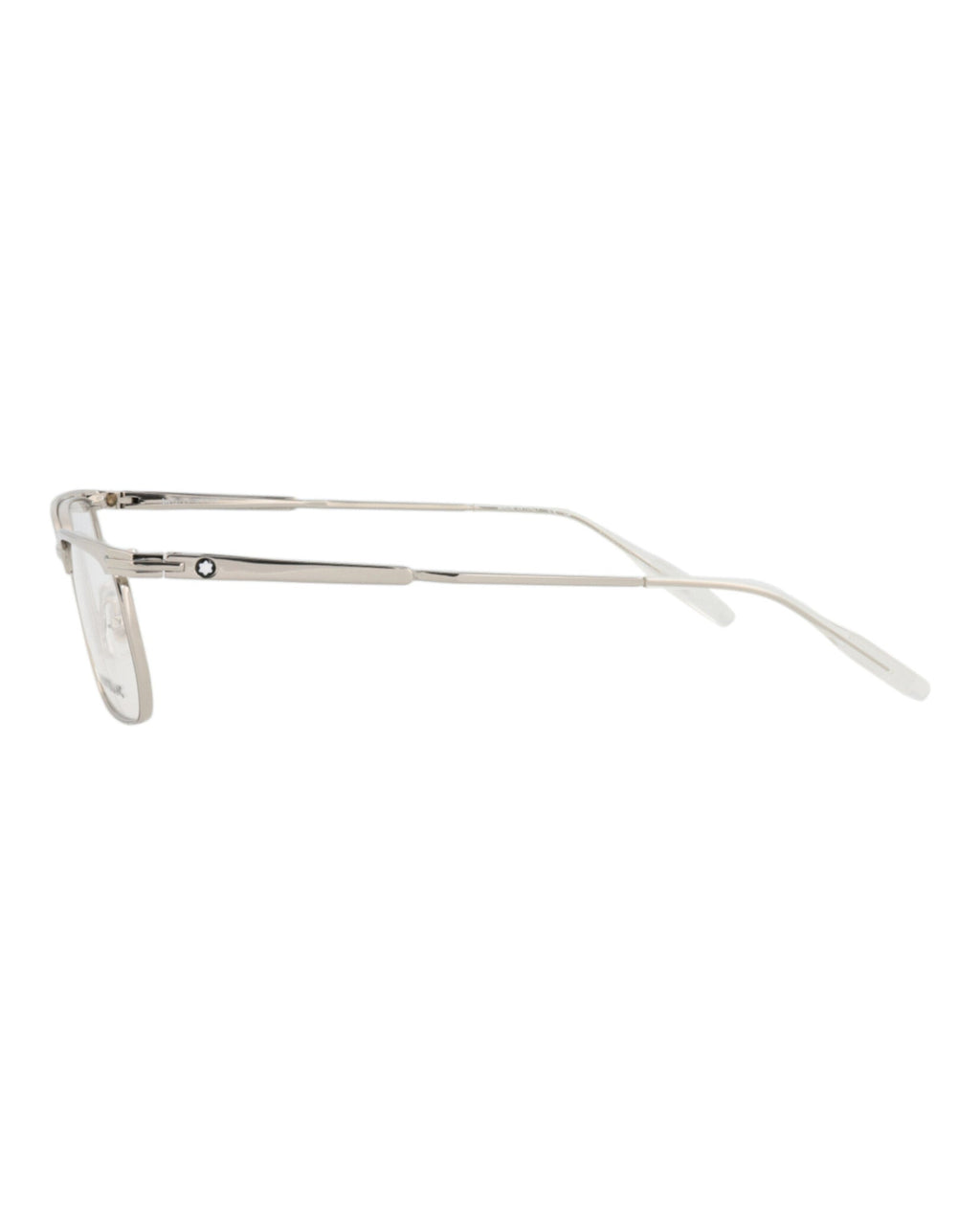 Montblanc Mens Square/Rectangle Silver Silver Transparent Fashion Designer Eyewear