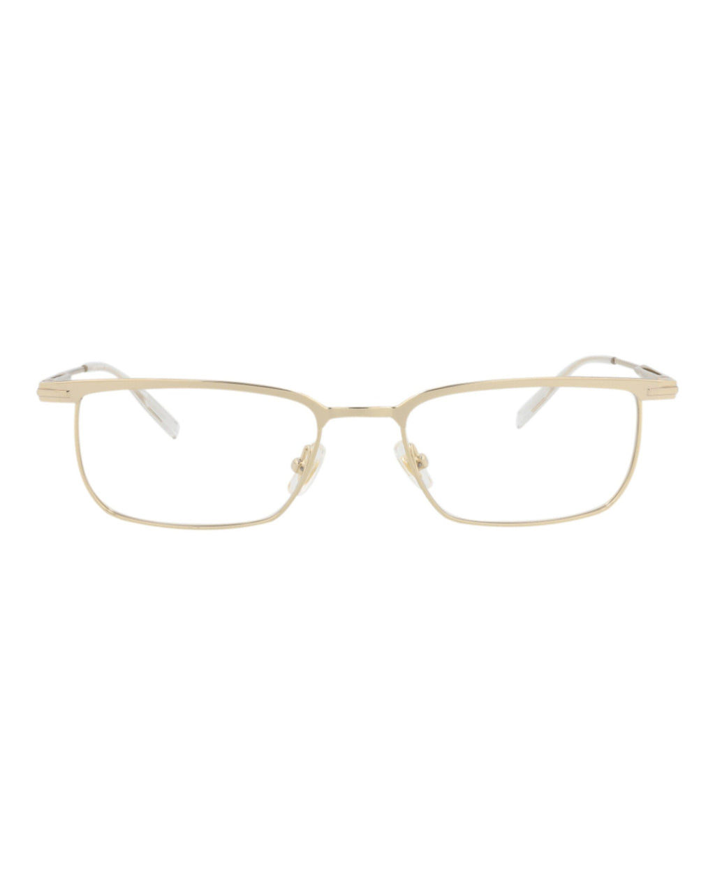 Montblanc Mens Square/Rectangle Gold Gold Transparent Fashion Designer Eyewear