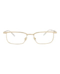 Montblanc Mens Square/Rectangle Gold Gold Transparent Fashion Designer Eyewear