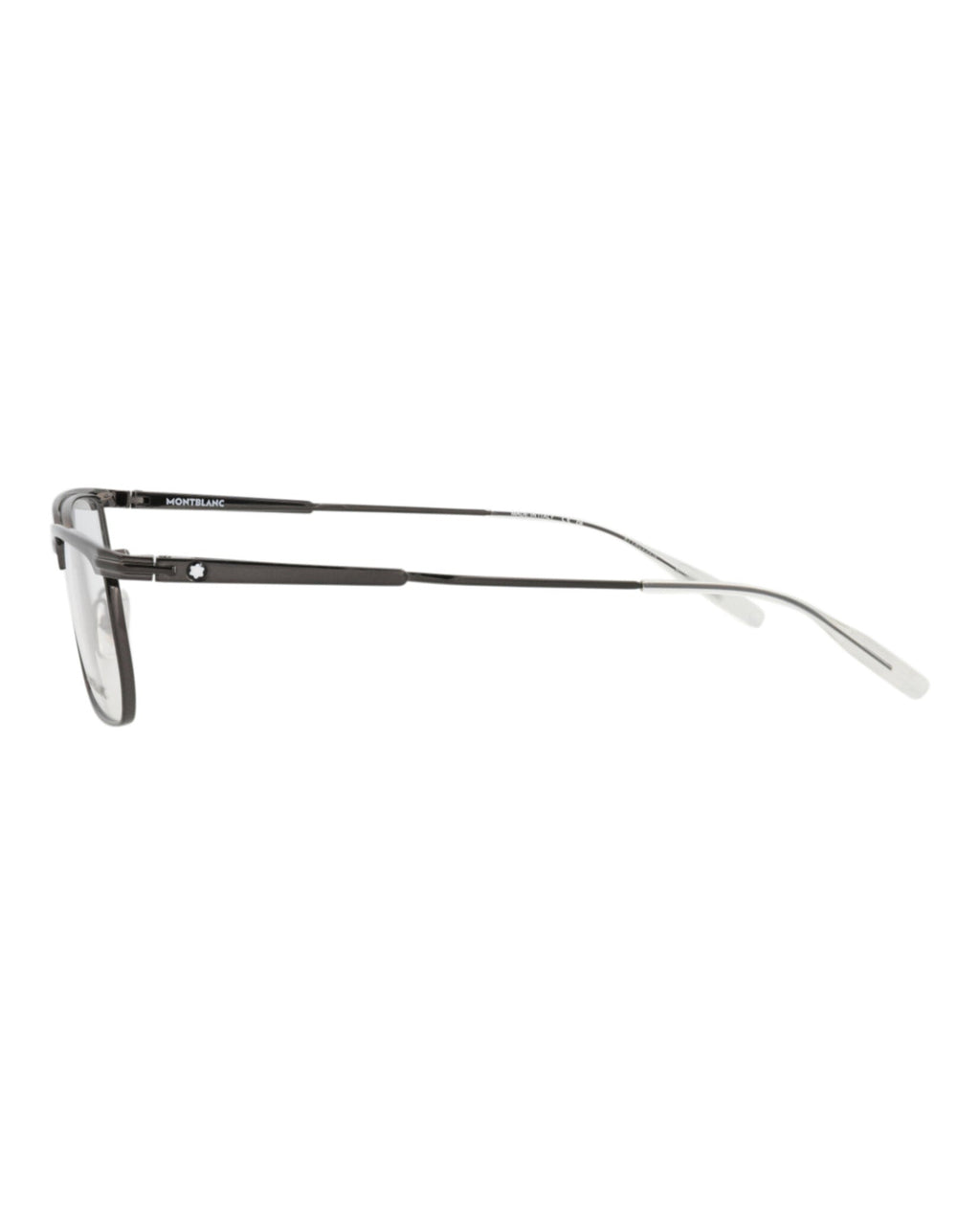 Montblanc Mens Square/Rectangle Ruthenium Ruthenium Transparent Fashion Designer Eyewear