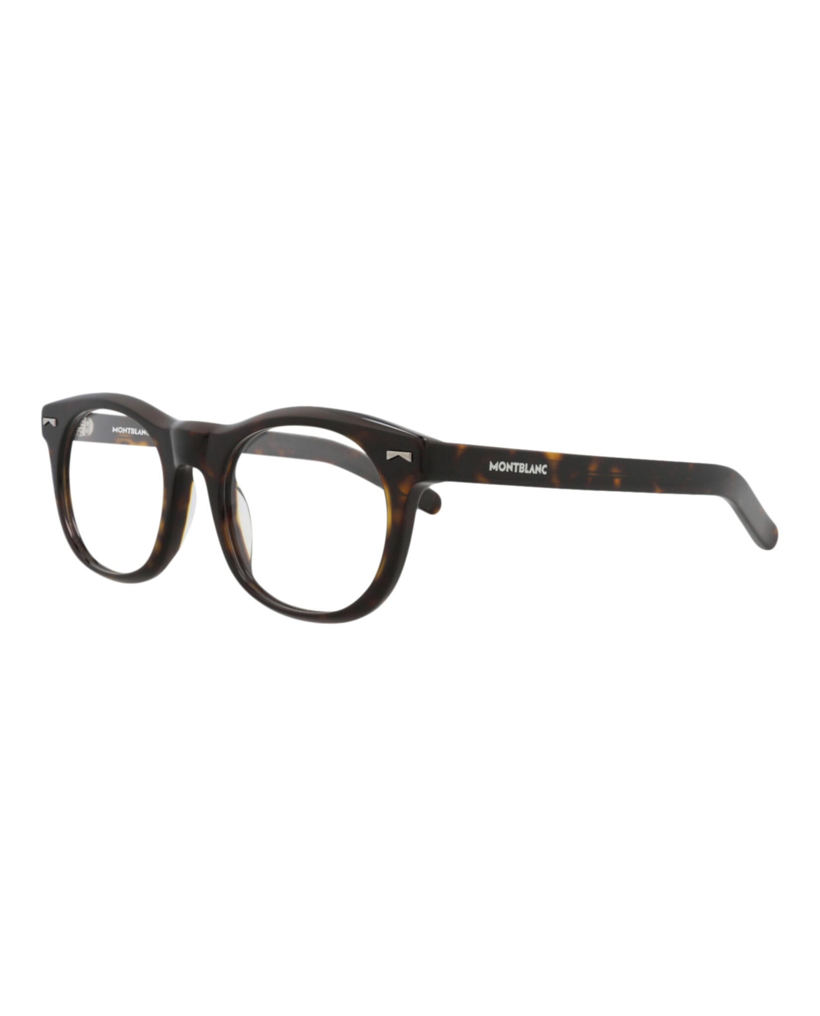 Montblanc Mens Round/Oval Havana Havana Transparent Fashion Designer Eyewear
