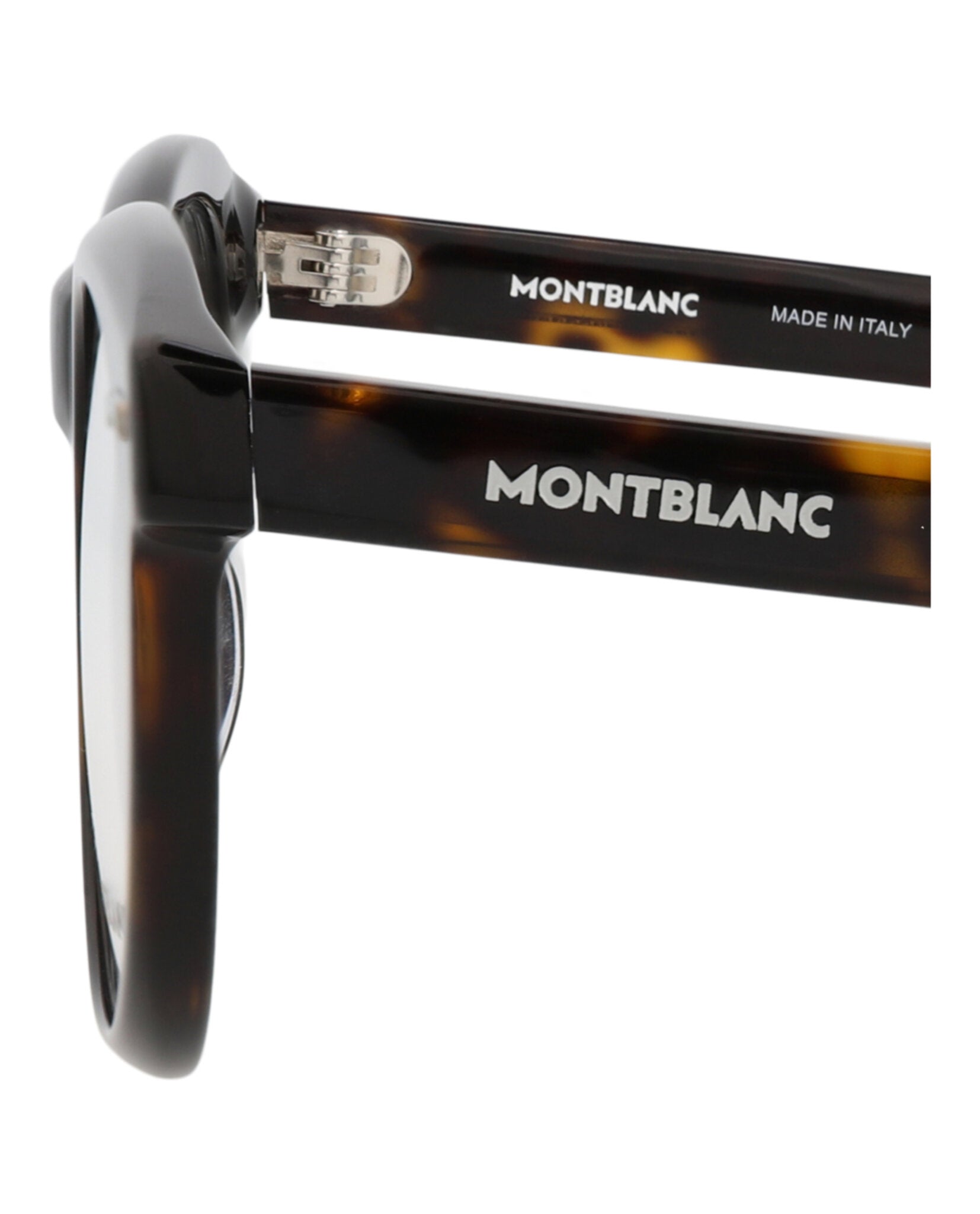 Montblanc Mens Round/Oval Havana Havana Transparent Fashion Designer Eyewear