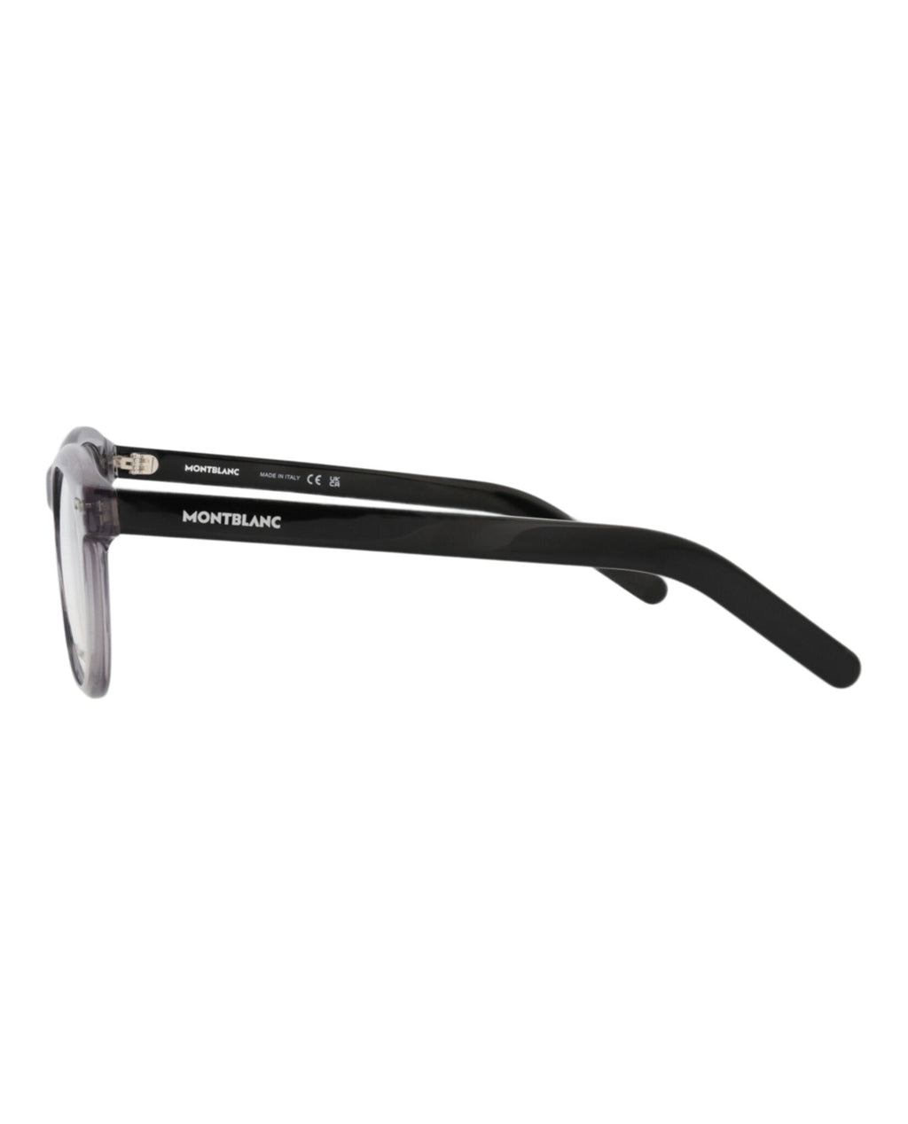 Montblanc Mens Square/Rectangle Grey Black Transparent Fashion Designer Eyewear