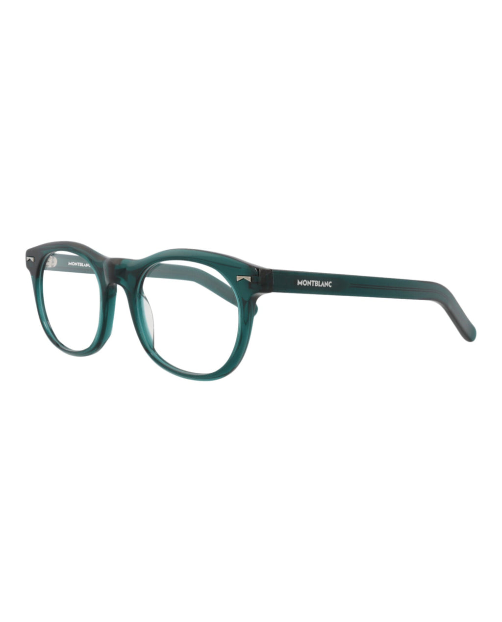 Montblanc Mens Round/Oval Green Green Transparent Fashion Designer Eyewear