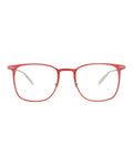 Montblanc Mens Square/Rectangle Red Silver Transparent Fashion Designer Eyewear